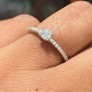Diamond Moissanite Ring 925